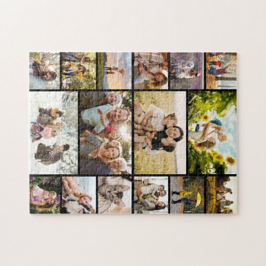 Puzzle Create Your Own Custom 16 Photo Collage (Horizontal)