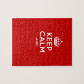 Puzzle Create your own 'Keep Calm and carry on' crown red (Horizontal)