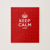 Puzzle Create your own 'Keep Calm and carry on' crown red (Vertical)