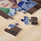 Puzzle Create your own rustic wood family photo collage (Côté)