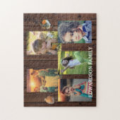 Puzzle Create your own rustic wood family photo collage (Vertical)