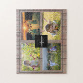 Puzzle Create your own rustic wood family photo collage (Vertical)