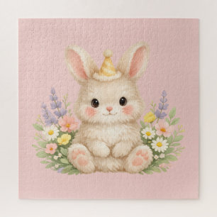 Puzzle Création de fleur sauvage de lapin duveteux pour u