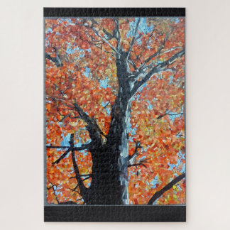 Puzzle Création de mosaïque d'arbre automnal majestueux