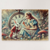 Puzzle Creative Vintage Alice & White Rabbit Fantasy Art (Horizontal)
