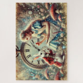 Puzzle Creative Vintage Alice & White Rabbit Fantasy Art (Vertical)