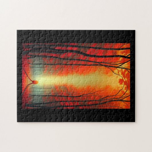 Puzzle Créature automnale dans la terre alien camouflage (Horizontal)