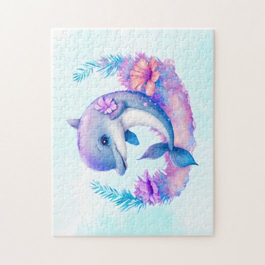 Puzzle Créature Mer Dauphin Cute (Vertical)