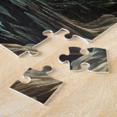 Puzzle Créature mythique du dragon vert étincelant (Côté)