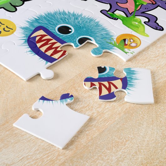 Puzzle Créatures et monstres de Puking amusants (Côté)