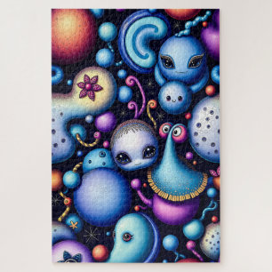 Puzzle Créatures Whimsical - Monde de l'Imaginaire coloré
