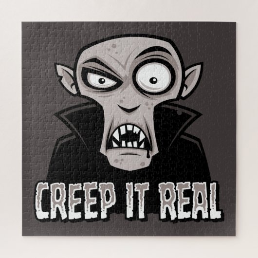 Puzzle Creep It Real Classic Horror Vampire Design (Vertical)