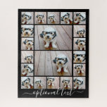 Puzzle Créer un collage photo personnalisé avec 20 photos<br><div class="desc">Utilisez jusqu'à 18 photos carrés et 2 photos paysages/horizontales pour créer un cadeau unique et personnel. Pour obtenir de meilleurs résultats, recadrez vos photos en carré avant de les télécharger. Cette mise en page tendance avec un espace pour du texte supplémentaire ou un monogramme comprend des lignes épurées et une...</div>