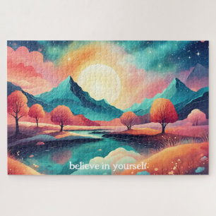 Puzzle créer votre propre citation inspirante, paysage