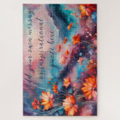 Puzzle créer votre propre message d'inspiration, fleurs (Vertical)