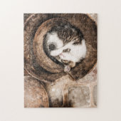 Puzzle Créez vos propres - petit somme de chat (Vertical)