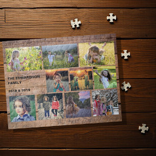 Puzzle Créez votre propre collage photo de famille rustiq
