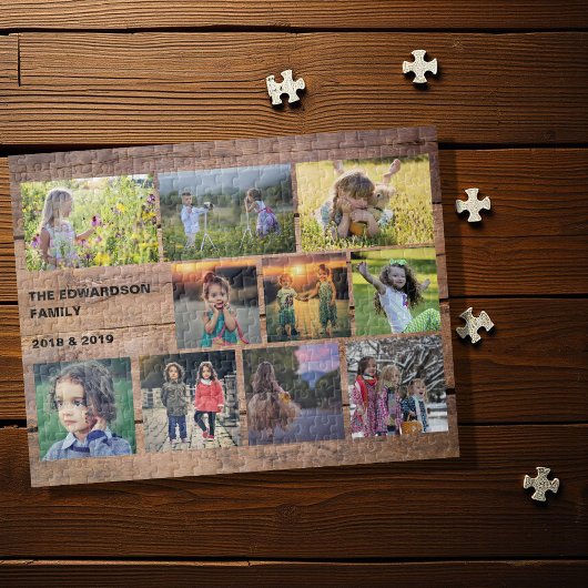 Puzzle Créez votre propre collage photo de famille rustiq