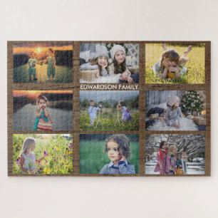 Puzzle Créez votre propre collage photo de famille rustiq