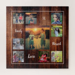 Puzzle Créez votre propre collection de photos de famille<br><div class="desc">Créez votre propre script de collage photo de famille et un puzzle monogrammed. Ajoutez vos propres photos personnelles, texte, citations, monogramme pour personnaliser.</div>