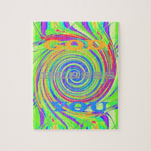 Puzzle Créez votre propre Dieu Bénissez-vous un texte ins (Vertical)