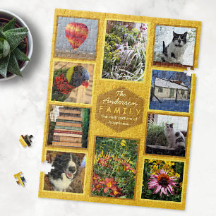 Puzzle Créez votre propre famille Photo Collage Nom Honey