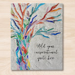 Puzzle Créez votre propre message inspirant<br><div class="desc">Ce puzzle unique est décoré avec une mosaïque colorée Arbre de vie. Vous pouvez ajouter une citation ou un message inspiré pour la personnaliser. Vous pouvez modifier la police,  la taille de police et la couleur de police. Mosaïque originale © Michele Davies.</div>