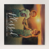 Puzzle Créez votre propre photo de famille Script de nom (Horizontal)