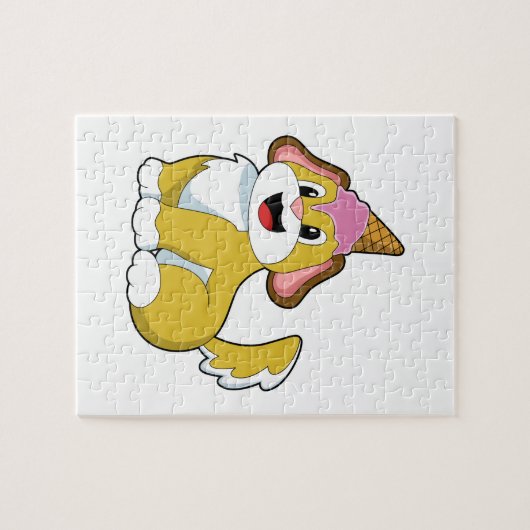 Puzzle Crème glacée Chien avec gaufre (Horizontal)