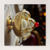 Puzzle Crème glacée Sundae avec sirop d'or Blank (Horizontal)