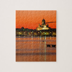 Puzzle Crépuscule orange, Helsinki, Finlande