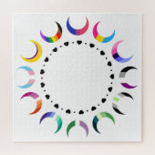Puzzle Crescent Pride Lunes et Bague Coeur (Horizontal)