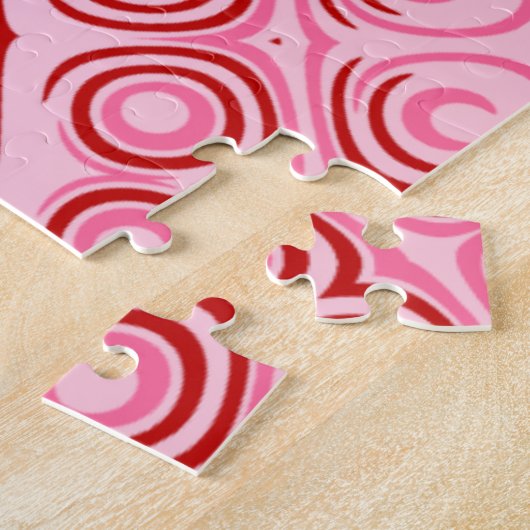 Puzzle Crimson et Motif de mandala rose (Côté)