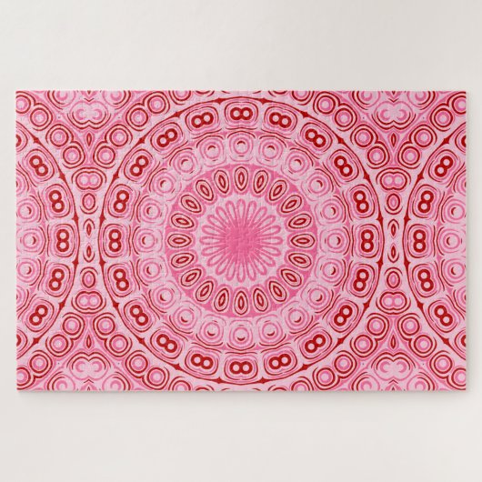 Puzzle Crimson et Motif de mandala rose (Horizontal)