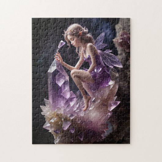 Puzzle Cristaux de Magie Fée Violette Améthyste (Vertical)