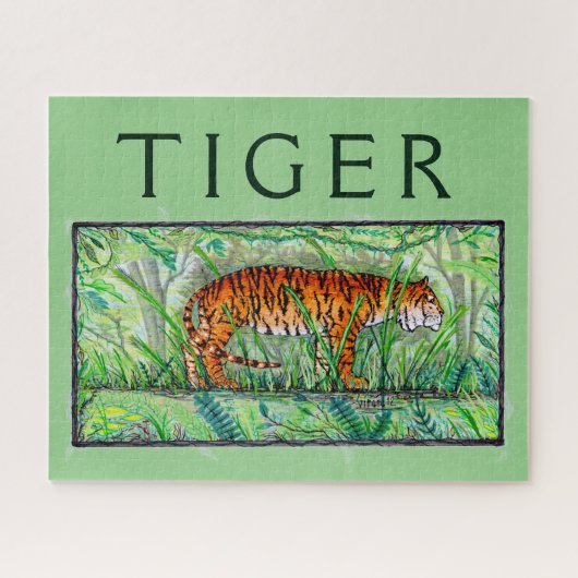 Puzzle Croc de tigre asiatique (Horizontal)