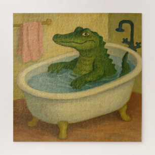 Puzzle Crocodile à l'heure du bain