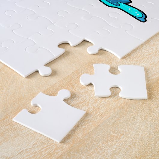 Puzzle Crocodile à nager dans l'eau (Côté)