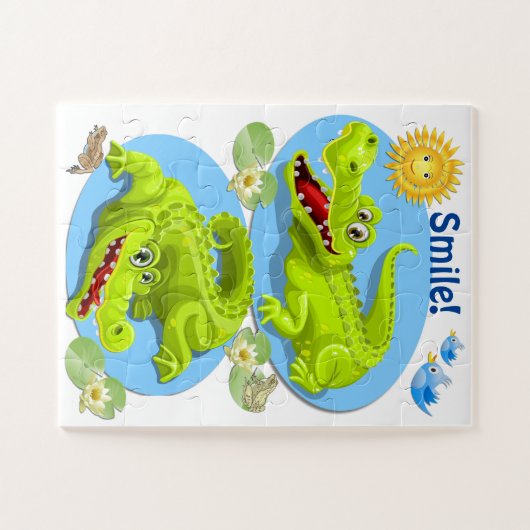 Puzzle Crocodile de sourire ! (Horizontal)