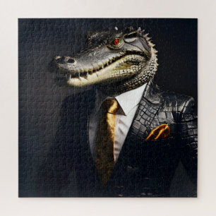 Puzzle Crocodile en combinaison