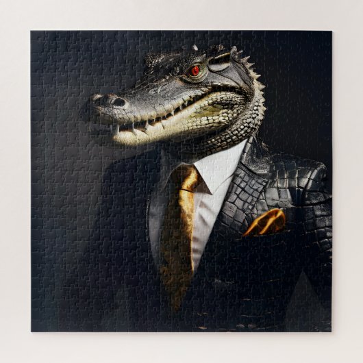 Puzzle Crocodile en combinaison (Vertical)