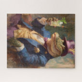 Puzzle Crocodile with Mojito Whimsical Victorian Image (Horizontal)
