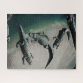 Puzzle Crocodiles reposant sur une faune de Riverbank (Horizontal)