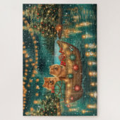 Puzzle Croisière festive de Noël pour Chow Chow (Vertical)