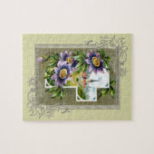 Puzzle Croix avec l'église et les fleurs (Horizontal)