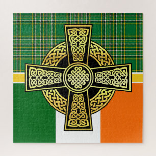 Puzzle Croix celtique irlandaise/drapeau national irlanda