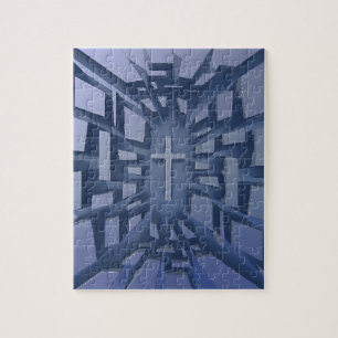Puzzle Croix chrétienne Abstraite 3D