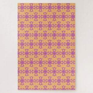 Puzzle Croix chrétienne rose