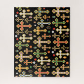 Puzzle Croix écoutées avec pierres précieuses (Vertical)