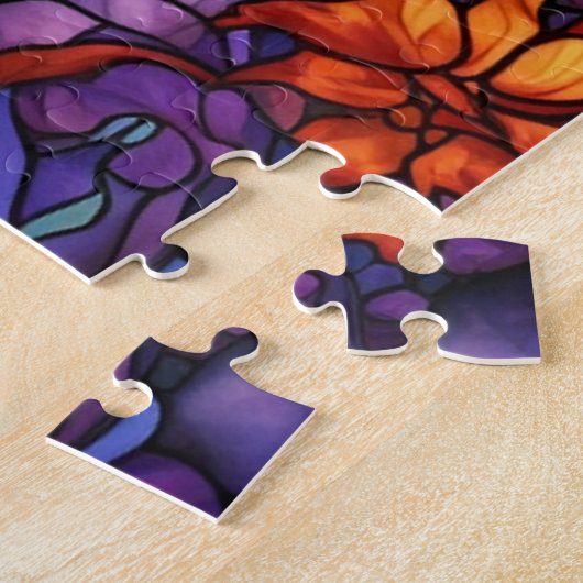 Puzzle Croix en verre tendu (Côté)